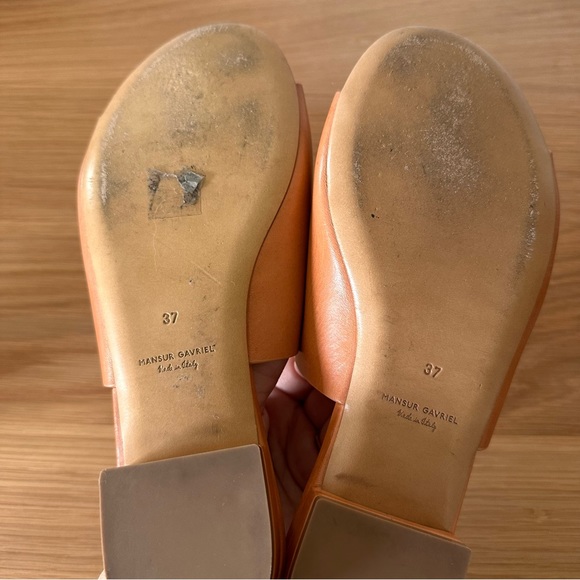 Mansur Gavriel Leather Slides - Picture 5 of 5